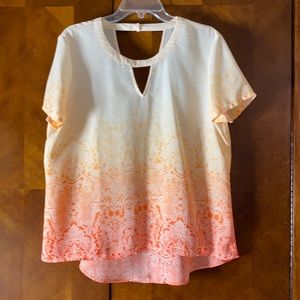 Women’s Cato orange ombré blouse size large NWOT